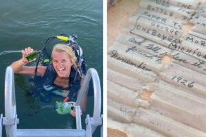 Ela compartilhou fotos do bilhete