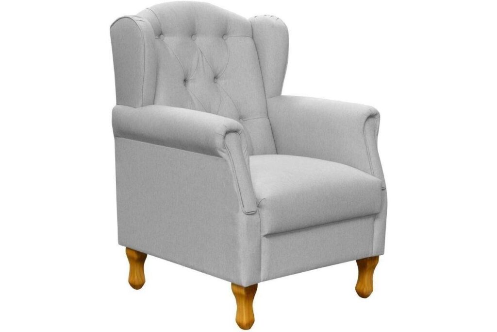 Poltrona de Amamentação Victória Provençal e Puff Linho