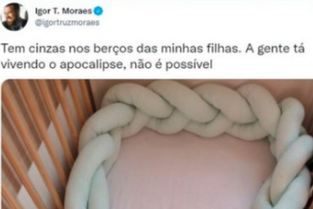 O berço com fuligem