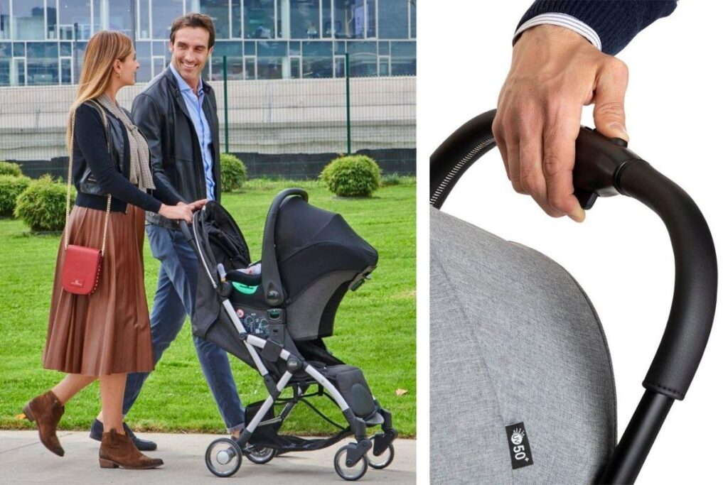 O Chicco Goody Plus se fecha com um simples toque