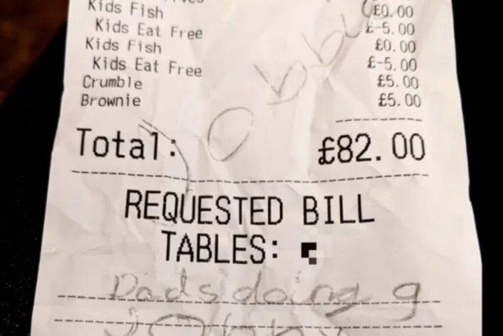 A foto do bilhete viralizou nas redes