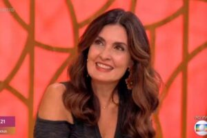 Fátima Bernardes usa roupa da filha