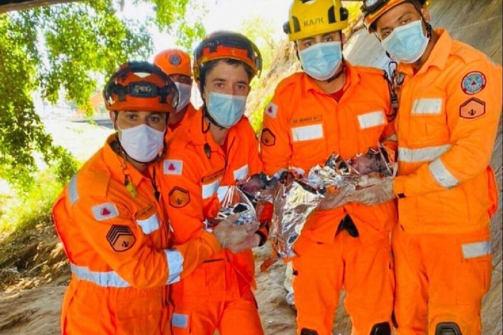 A mulher deu à luz aos filhos em parto emergencial debaixo da ponte