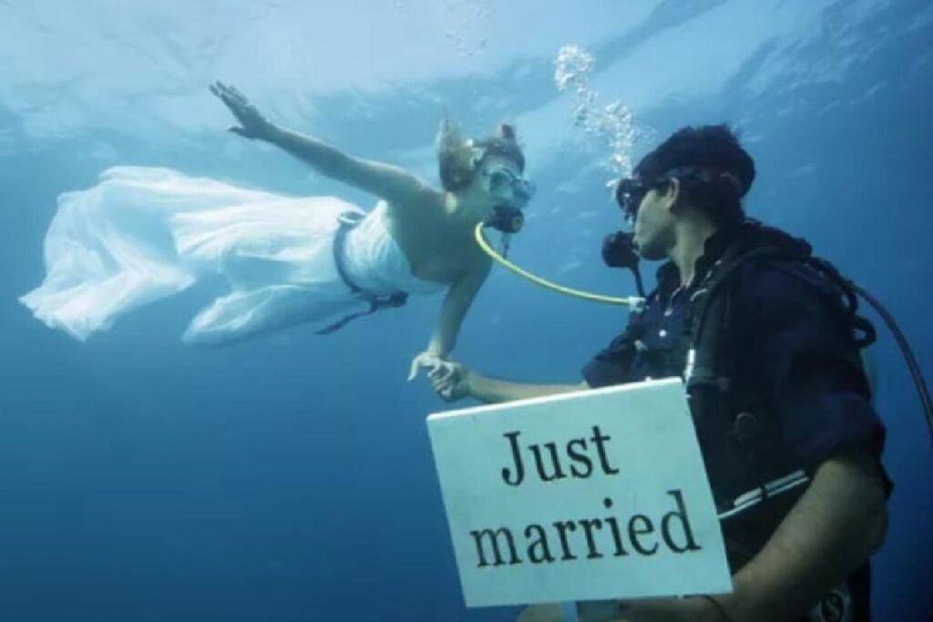 Agora os noivos podem se casar debaixo d’água!