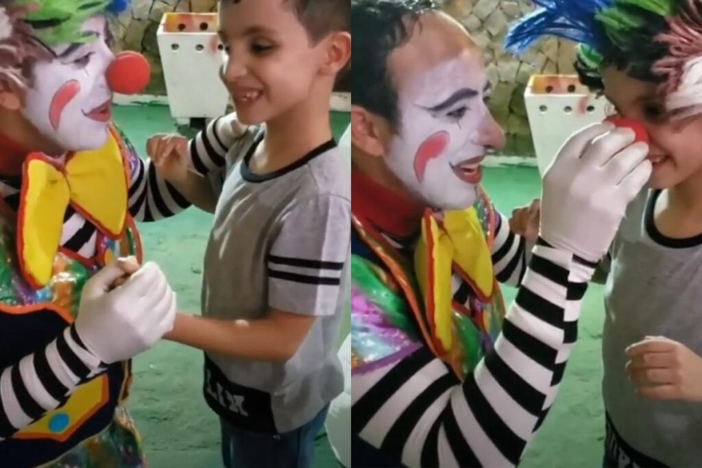 O palhaço Mazzaropi e Paulo Rangel