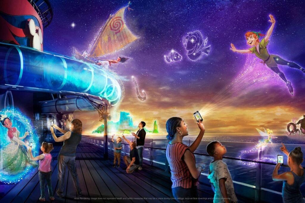 Disney Uncharted Adventure é a novidade à bordo do Disney Wish Cruise, uma experiência tecnológica e interativa para pais e filhos