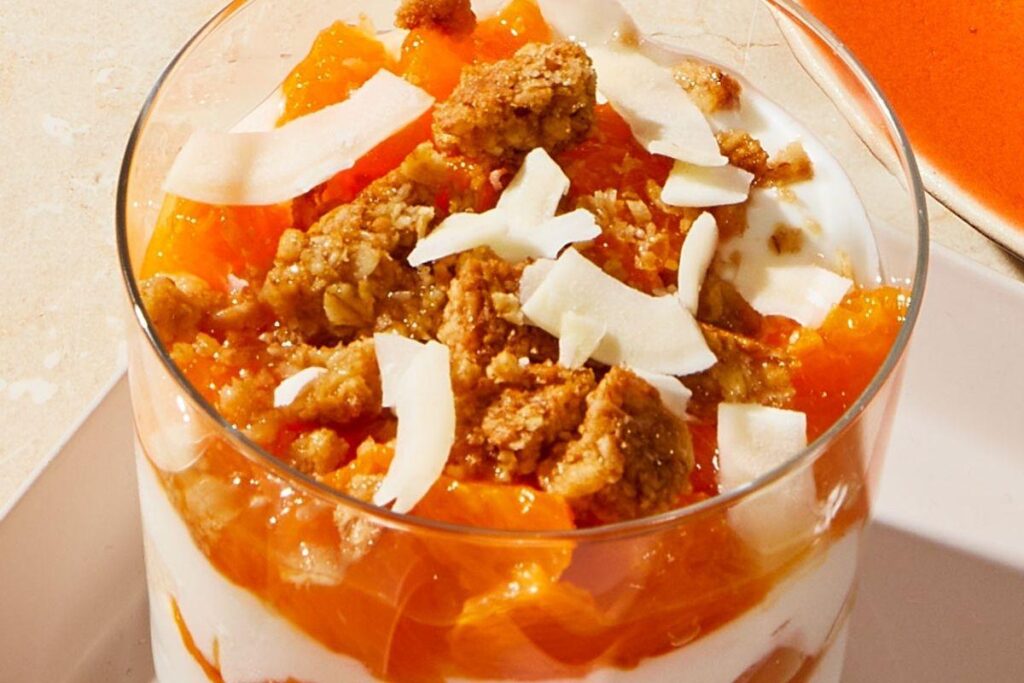 Parfait de laranja e coco
