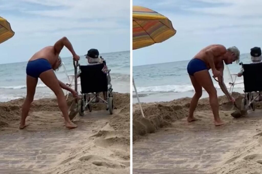 “Olaf” fez um grande caminho para que a mãe pudesse apreciar o mar