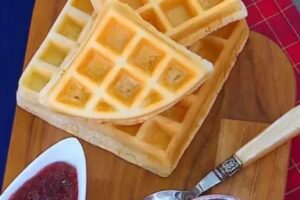 Receita de wafflwe de pão de queijo