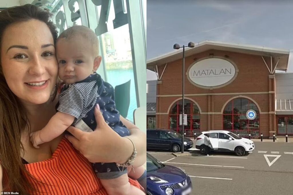 Jasmin Suggit e o bebê Isaac