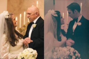 O casal recriou todas as fotos tiradas no dia do casamento