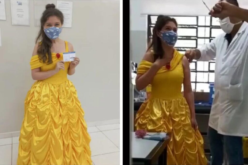 Mariane e a tia eram bastante próximas, por isso a menina decidiu homenageá-la ao receber a primeira dose da vacina