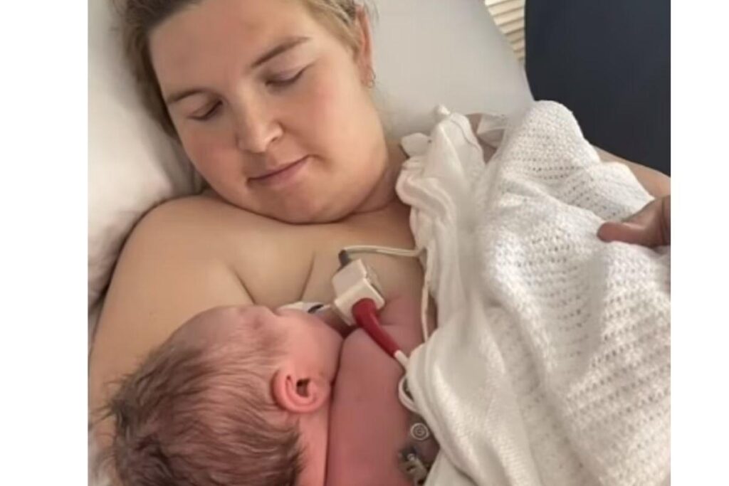 Mãe entra em trabalho de parto