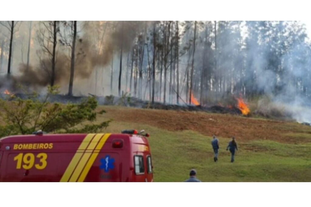 O Corpo de Bombeiros informou sobre o acidente no Twitter
