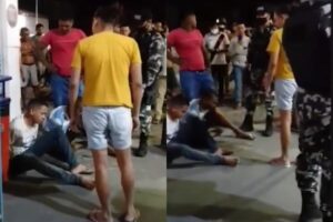 A bronca da mãe foi gravada por uma das pessoas que estava no local