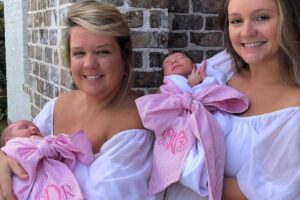 As irmãs passaram por todas as fases da gravidez juntas