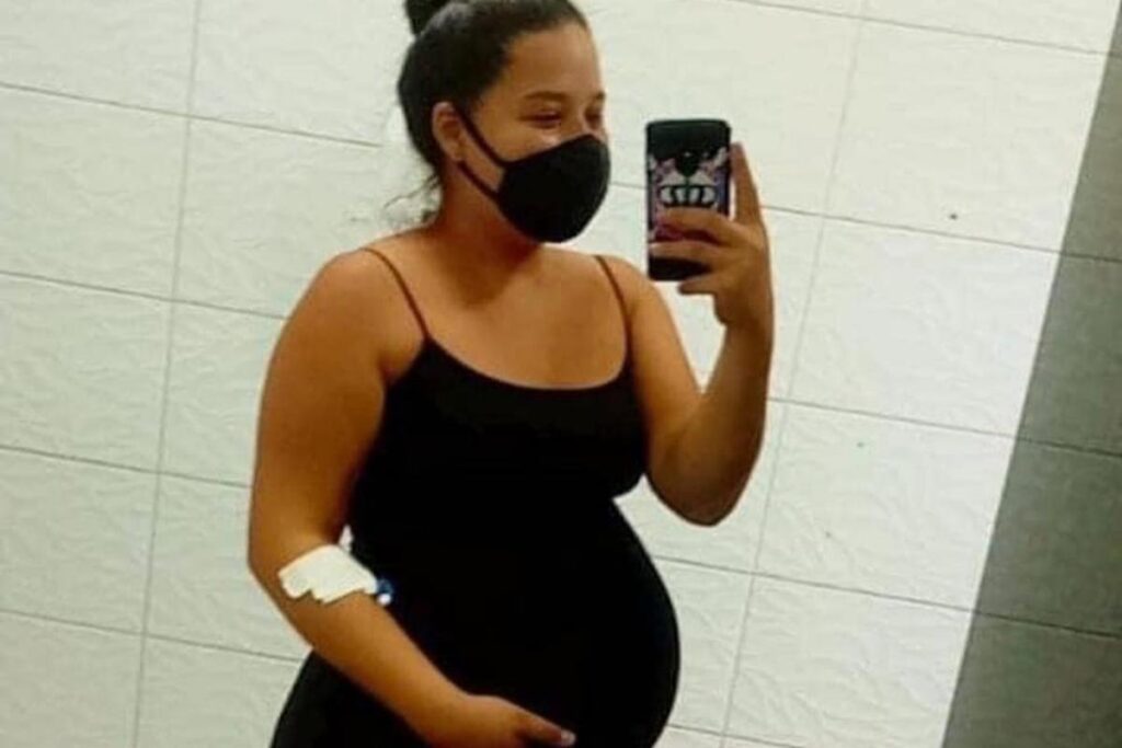 Milena estava no 9° mês de gestação quando perdeu o bebê