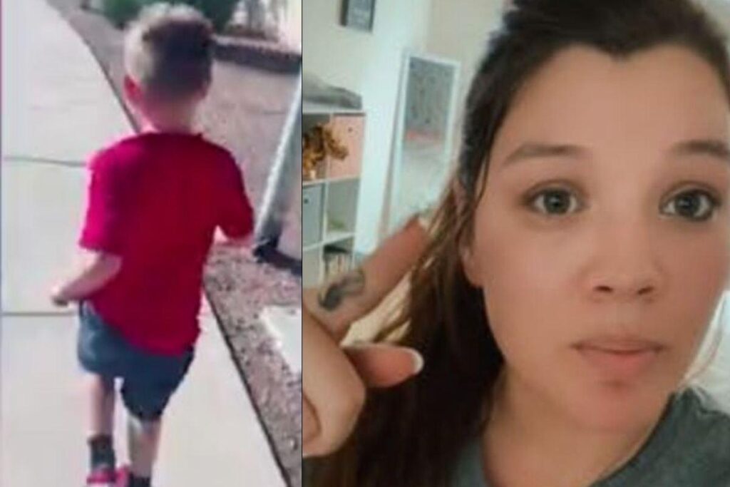 Ela decidiu castigar o filho e fazê-lo correr em um dia de muito calor