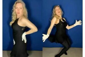 Karin mostrou o gingado na gravidez!