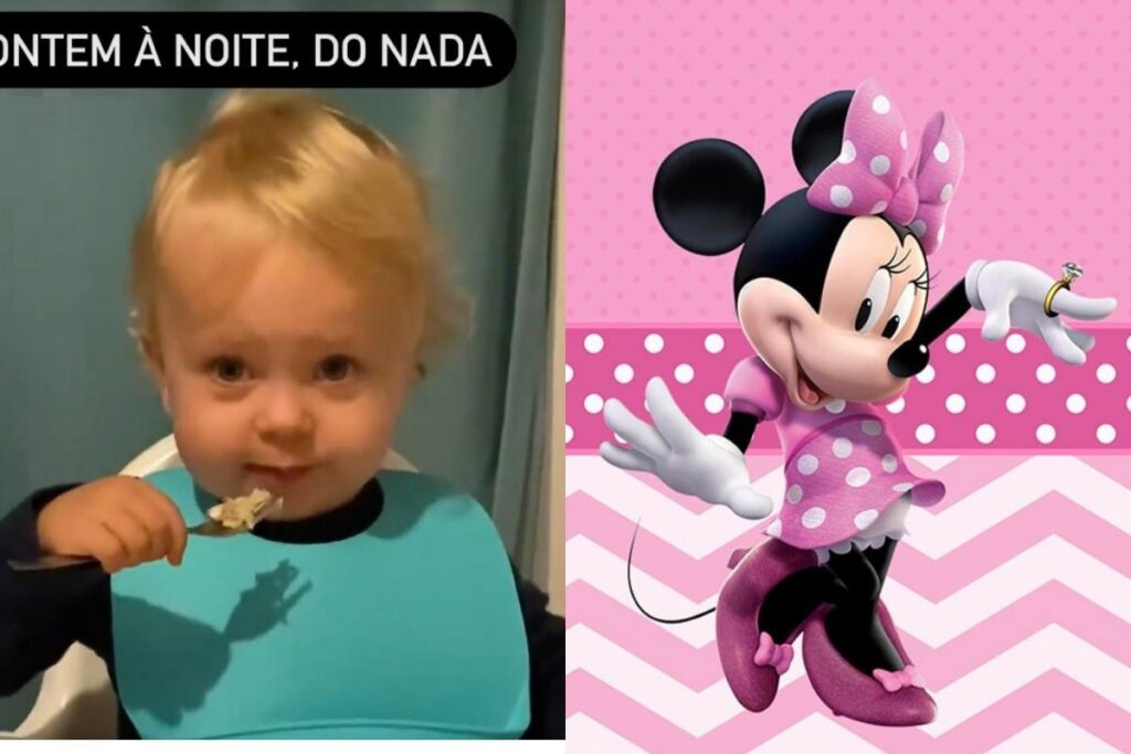 Alice amou descobrir que tinha uma fantasia de Minnie