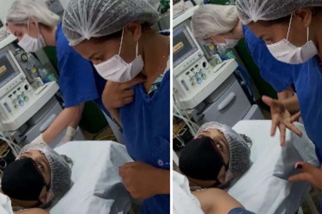 Interprete de libras ajuda casal