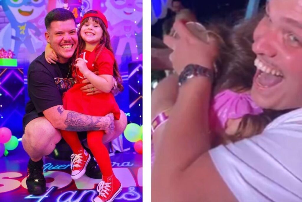 Sofia correu para abraçar outro homem