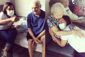 Menino raspa cabelo para animar amigo internado com cãncer