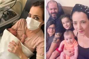 Ela já tinha dois filhos e a gravidez veio de surpresa