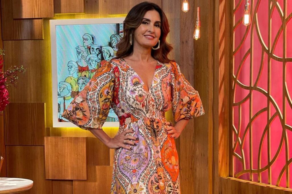 Fátima Bernardes com os filhos: Laura, Beatriz e Vinícius