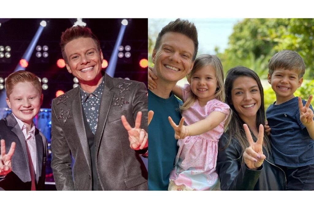 Michel Teló mantém tradição com família em final do The Voice Kids