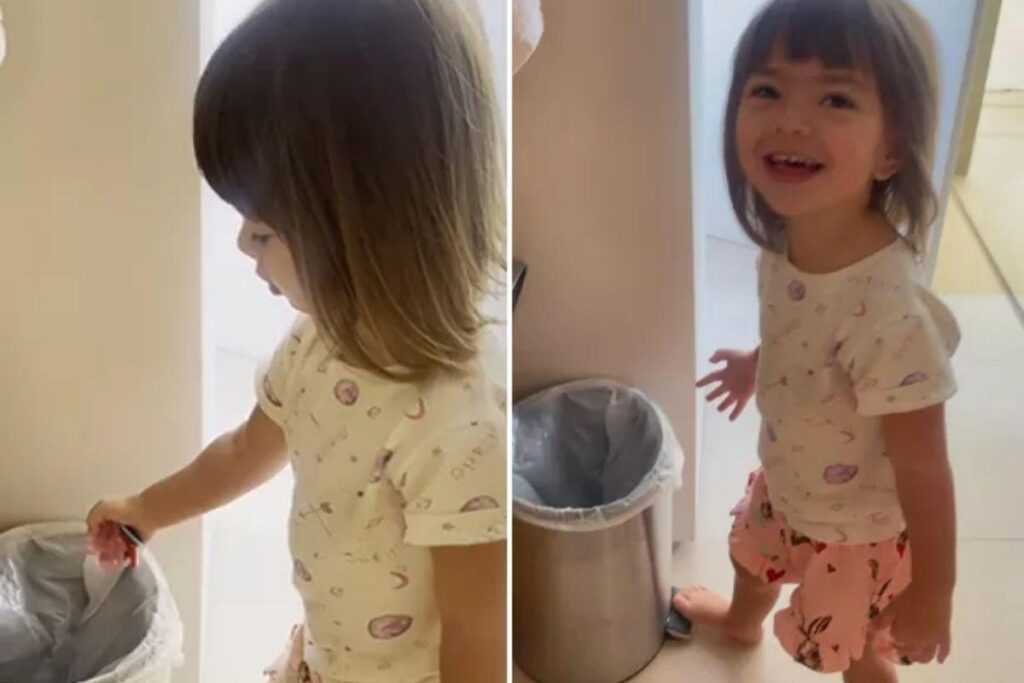 Zoe joga chupetas no lixo