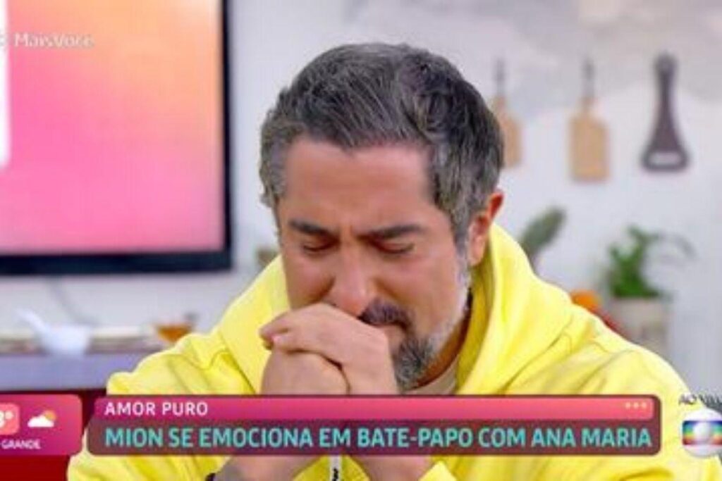 Marcos Mion não conteve as lágrimas ao falar de Romeu