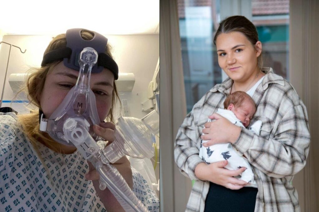 Uma mulher deu à luz durante o coma após pegar covid-19