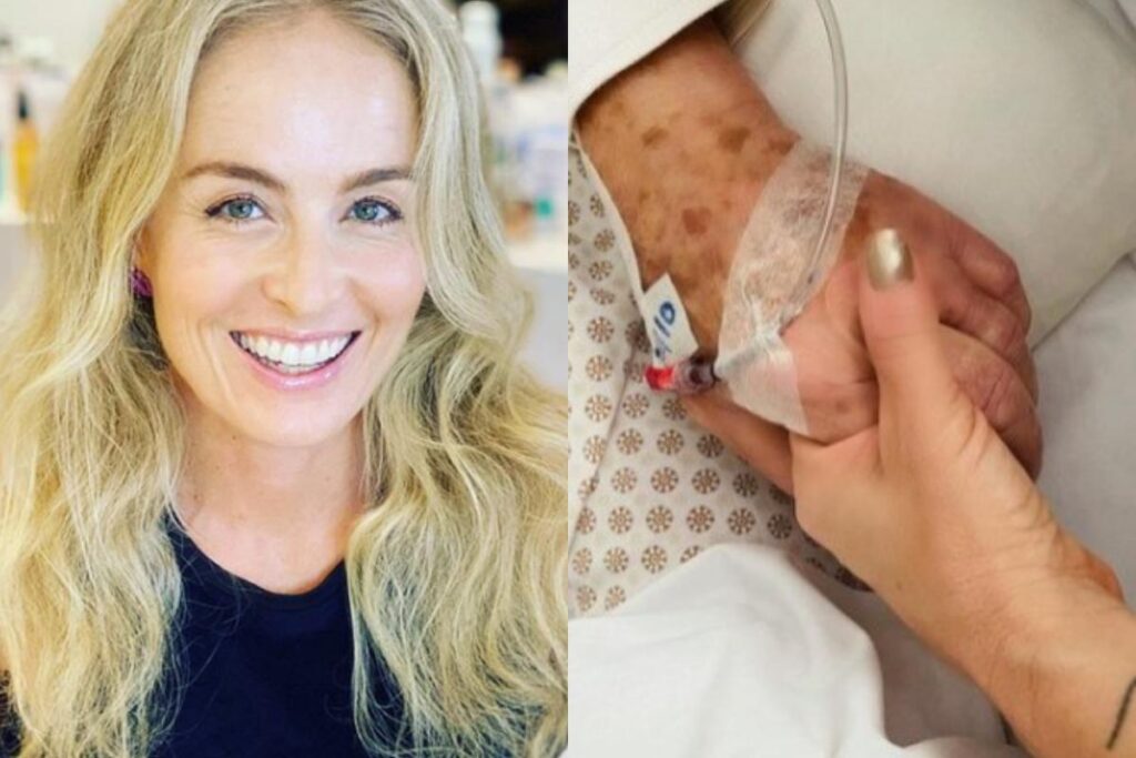 Eva e avô no hospital