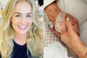 Eva e avô no hospital