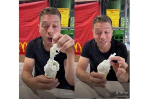 O parceiro estava com uma amiga e a mulher no McDonalds quando recebeu a notícia