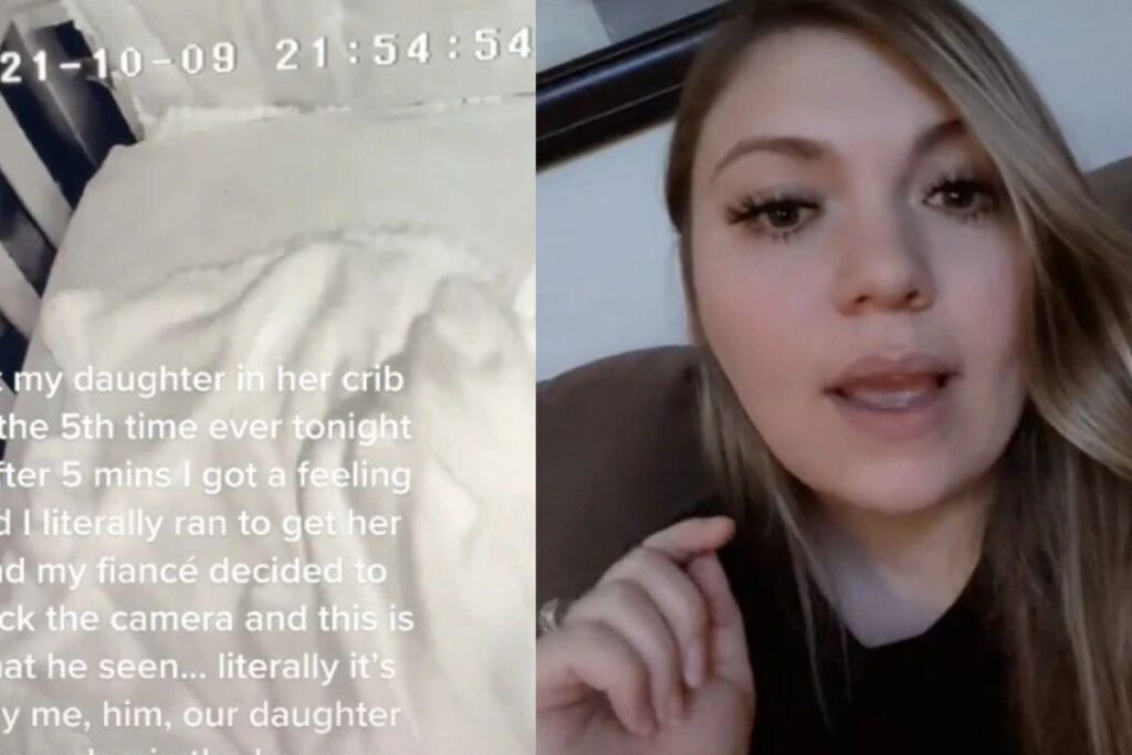 A mãe narrou ter visto pernas saindo do berço da filha