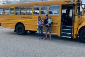 O interior do ônibus antes das mudanças