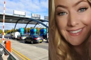 O pedágio foi pago pelo motorista da frente