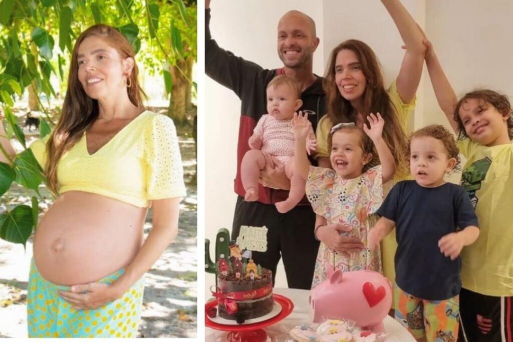 Mãe de três filhos descobre 4ª gravidez três meses antes de dar à luz