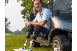 Jordan perdeu as pernas em uma viagem com os pais