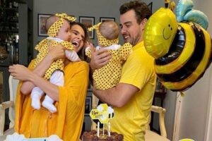 Marcella Fogaça comemora sétimo mêsversário das filhas