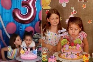 Maria Antonia se comportou esse ano e não assoprou as velas