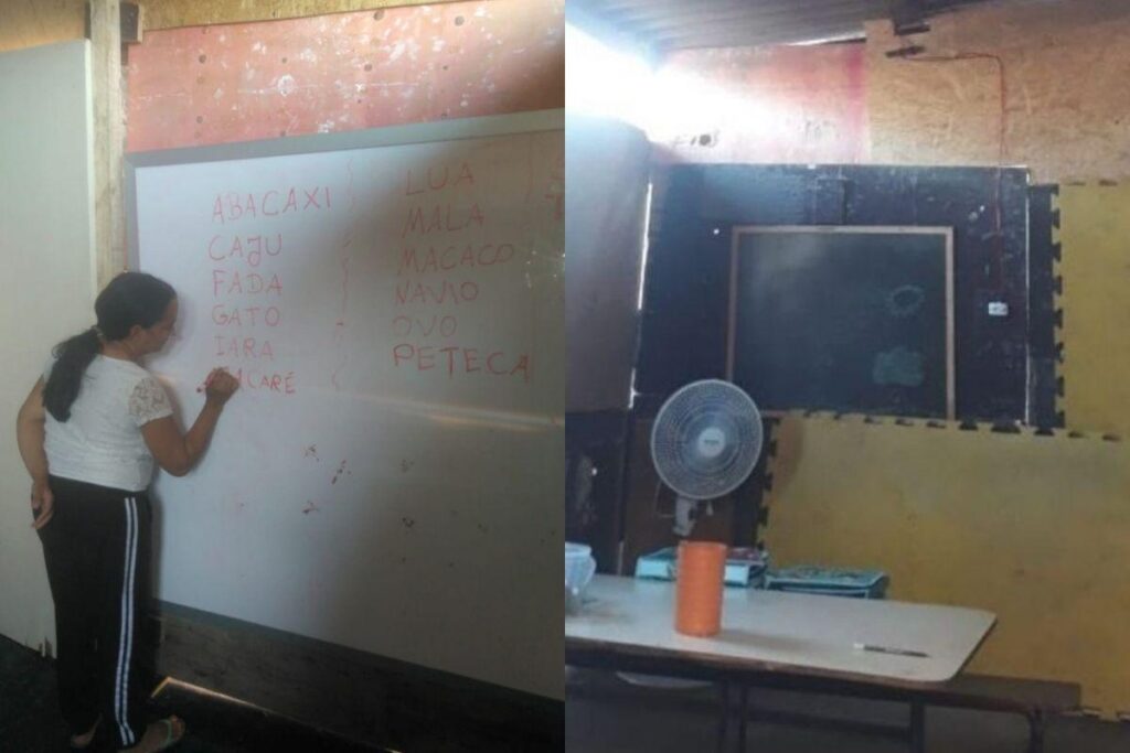 Os pais das crianças ajudam financeiramente Sandra