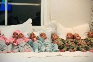 É a primeira foto da família reunida