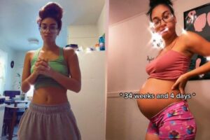 Na legenda ela escreveu: “Quando você vai amar o seu corpo como é, você acabou de ter um bebe”