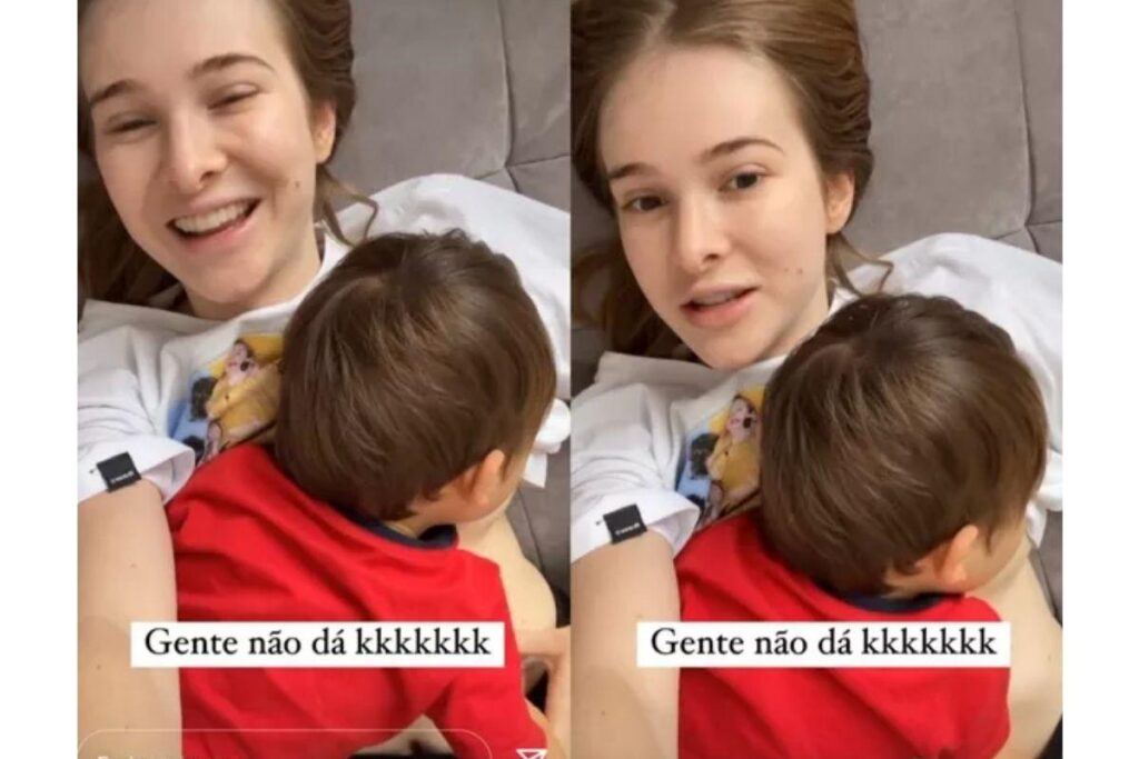 Sammy Lee amamentando o filho, Jake