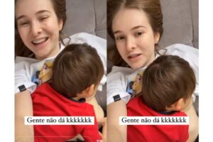 Sammy Lee amamentando o filho, Jake