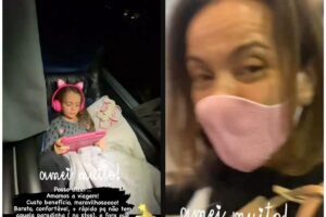 Flávia Monteiro levou Sophia para andar de ônibus