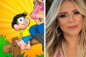 Marília está ao lado de Chico Bento